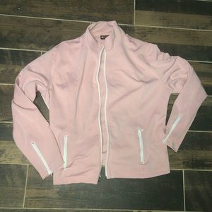 Pink zip up sweater